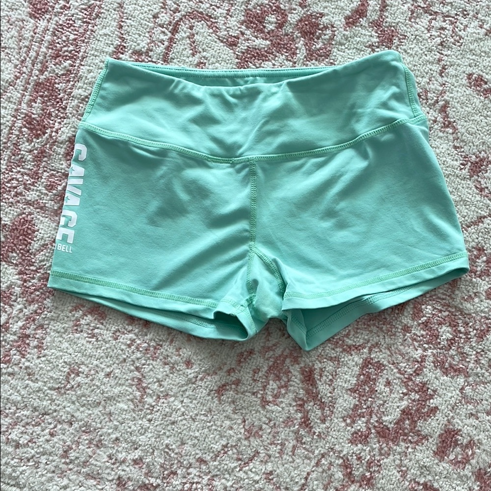 Savage Blue Athletic Shorts with Elastic Waistband